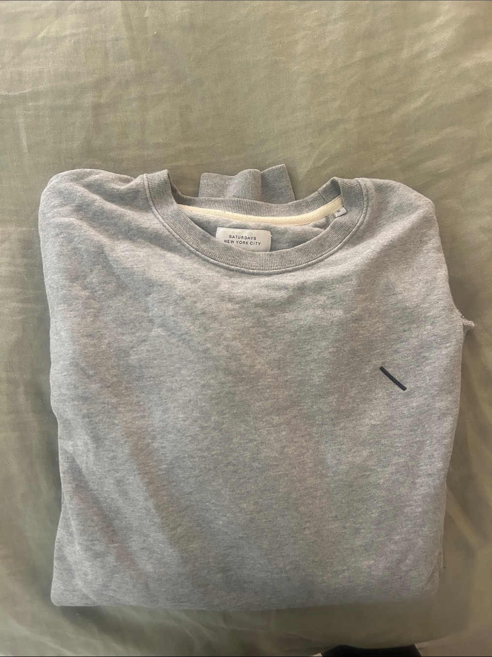 Saturdays New York City Heather Gray Crewneck Sweater